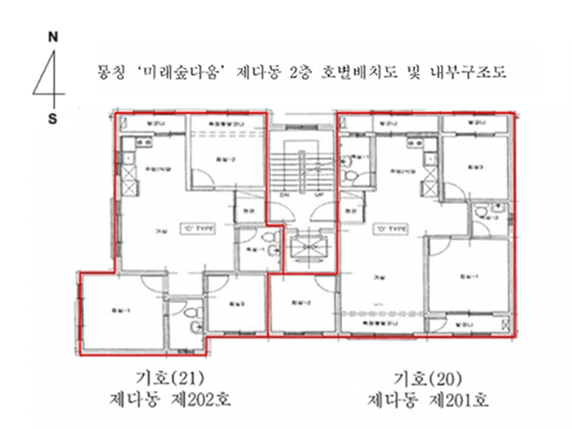 파주 선유리 주택_일부 세대 평면도 2