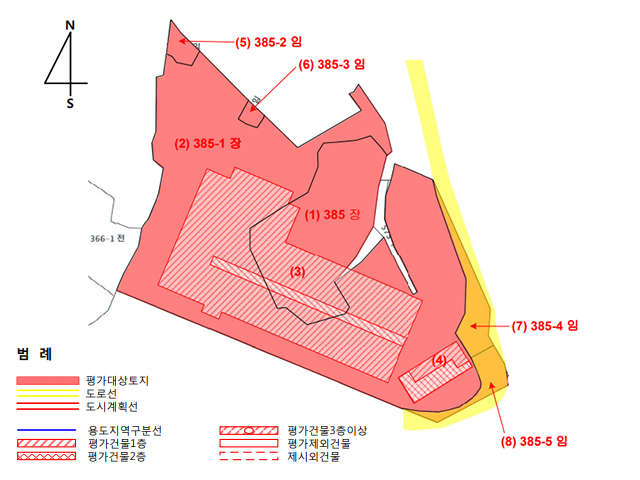 경남 하동 공장_지적 및 건물개황도